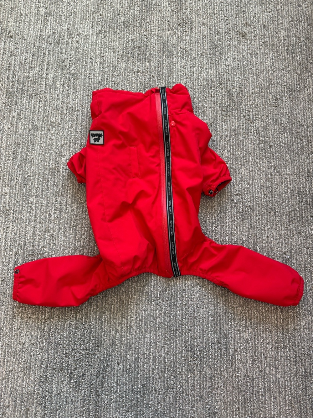 Canada Pooch Red Winter Dog Snowsuit Coat Size 16 Insulated Water Resistant